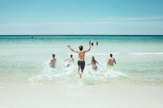 Photo by Pexels from Pixabay, https://pixabay.com/photos/beach-people-running-ocean-sea-1836467/